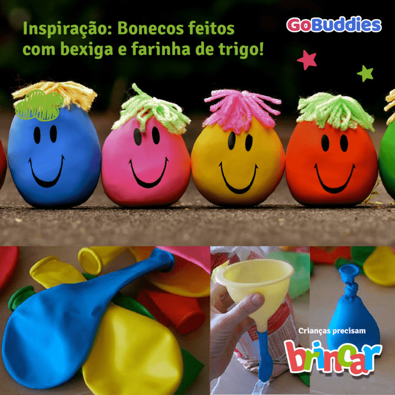 Inspiração: Bonecos feitos com bexiga e farinha de trigo!